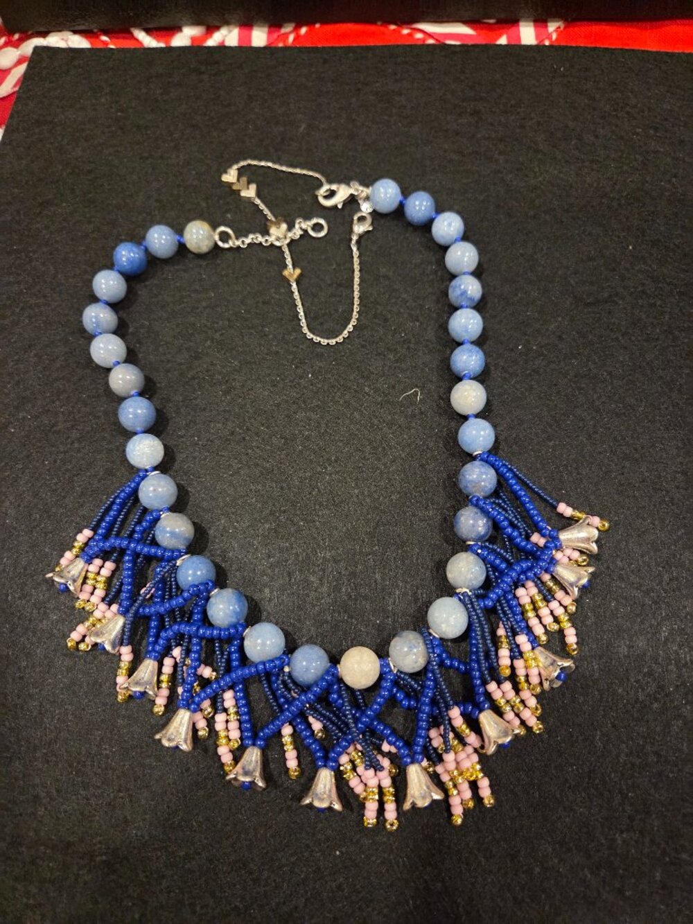 Ann Taylor Blue Bead Necklace